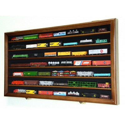 N Scale Train Display Case Cabinet for N or Z Gauge Scale Trains Set - Lockable   371967603727